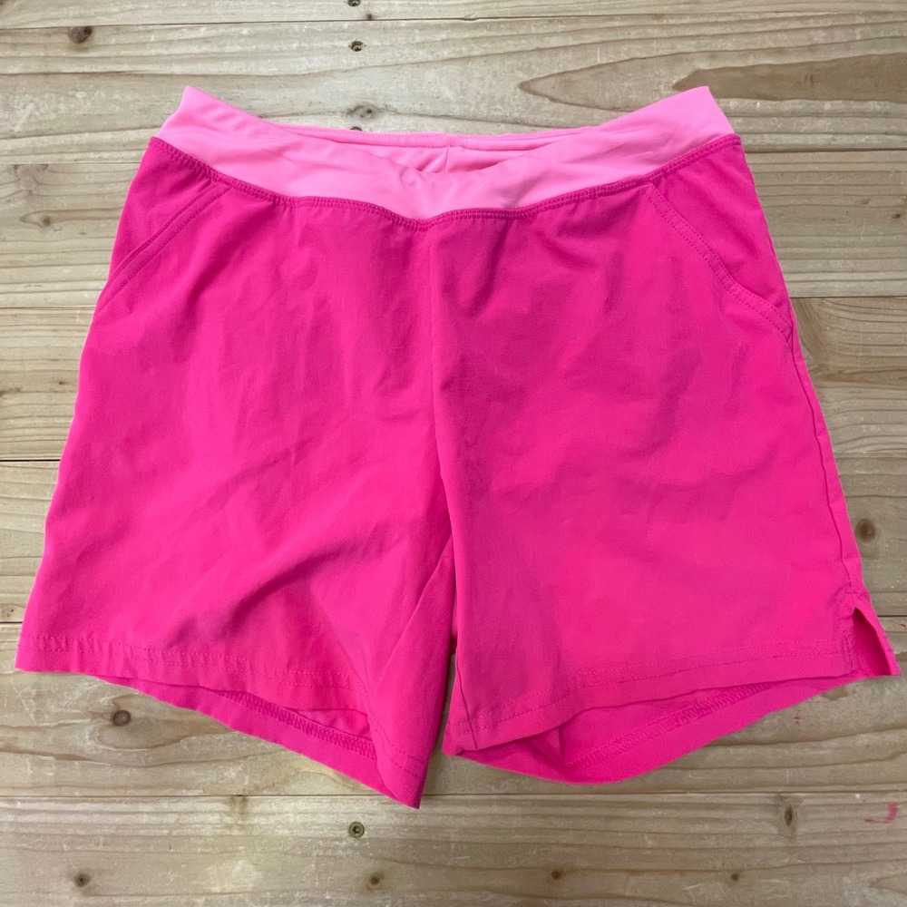 Lands' End Girls Hot‎ Pink Athletic Shorts Size 10-12 Kids Activewear